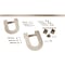 Ekena Millwork Premium Horseshoe Barn Door Hardware Set w/ 5' Track for 2 1/4" Doors, White Bronze GB60015H25WZ - alternate 1